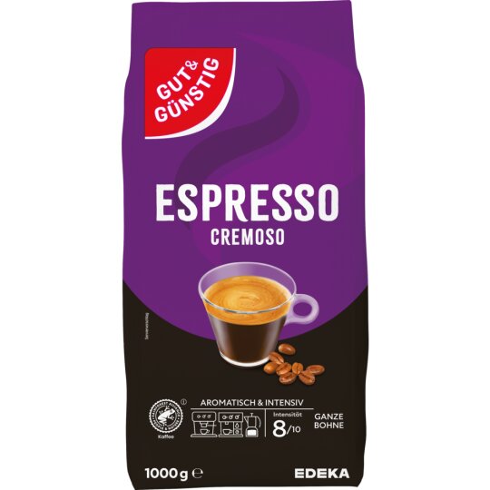 GUT&GÜNSTIG Espresso ganze Bohnen 1000g