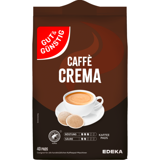 GUT&GÜNSTIG Kaffeepads Caffe Crema 40ST 280g