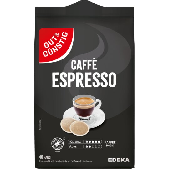 GUT&GÜNSTIG Kaffeepads Espresso 40ST 280g
