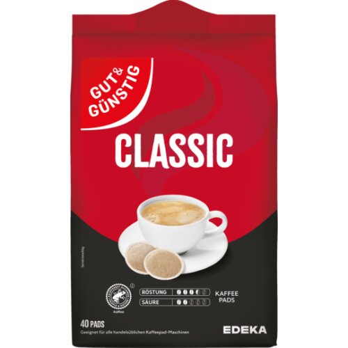 GUT&GÜNSTIG Kaffeepads Klassik 40ST 280g