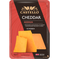 Castello Cheddar in Scheiben Original 48% Vollfettstufe 140g