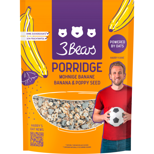3Bears Porridge Mohnige Banane 400g