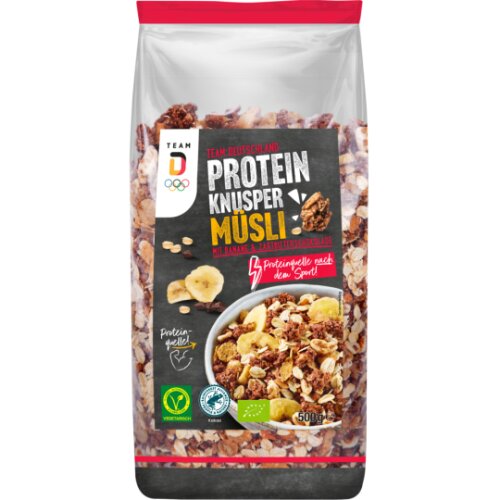 Bio TEAM D Protein-Knusper-Müsli Schoko Banane 500g