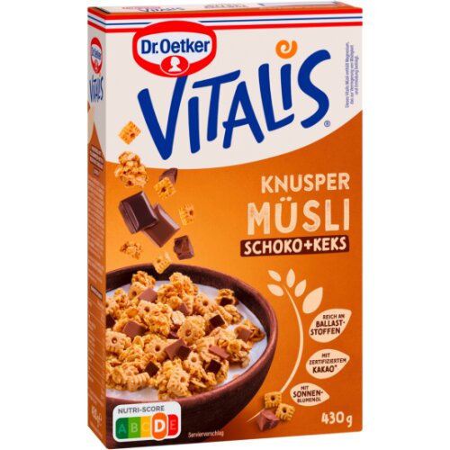 Dr.Oetker Vitalis Knuspermüsli Schoko Keks 430g