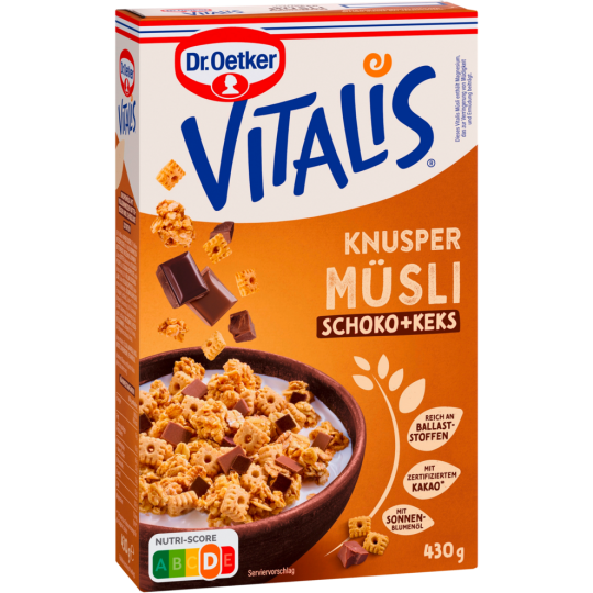 Dr.Oetker Vitalis Knuspermüsli Schoko Keks 430g