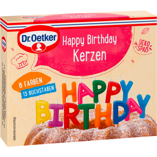 Dr.Oetker Happy Birthday Kerzen 13ST