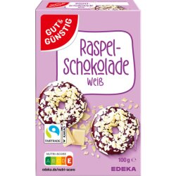 GUT&GÜNSTIG Raspelschokolade weiß 100g