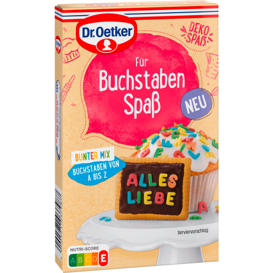 Dr.Oetker Für Buchstaben Spaß Bunter Mix 50g