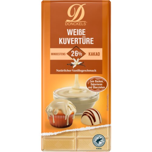 Donckels Kuvertüre Weiß 26% 200g