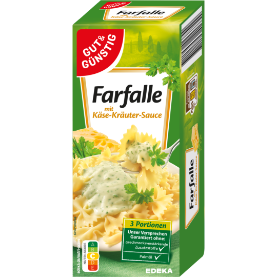 GUT&GÜNSTIG Farfalle Käse Kräuter 265g