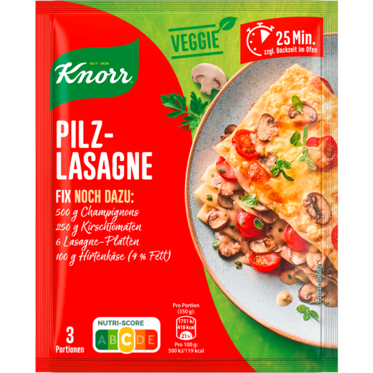 Knorr Fix Lecker Veggie Pilzlasagne 33g
