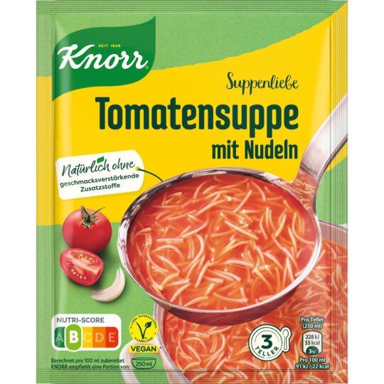 Knorr Suppenliebe Tomatencreme mit Nudeln 750ml
