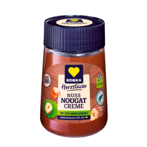 EDEKA Herzstücke Nuss Nougat Creme 20% tropenfrei 400g
