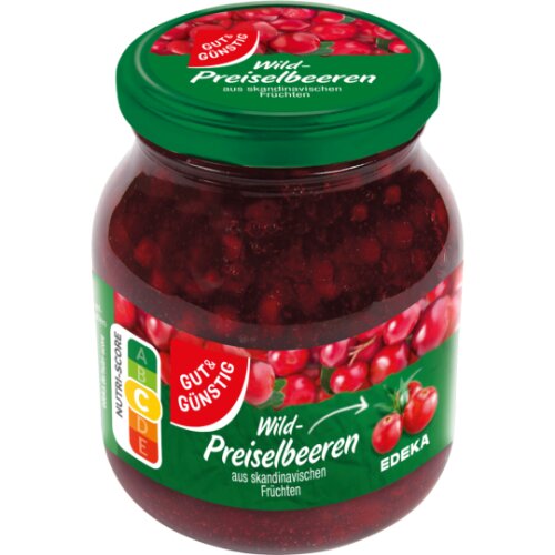 GUT&GÜNSTIG Preiselbeeren 390g