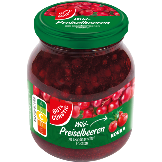 GUT&GÜNSTIG Preiselbeeren 390g
