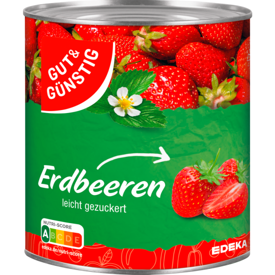 GUT&GÜNSTIG Erdbeeren leicht gezuckert 410g