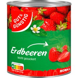 GUT&GÜNSTIG Erdbeeren leicht gezuckert 410g