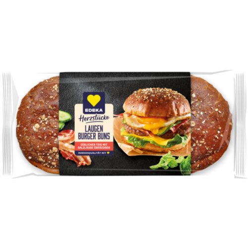 EDEKA Herzstücke Laugen Brioche Buns 4ST 300g
