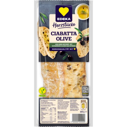 EDEKA Herzstücke Ciabatta mit Oliven 300g