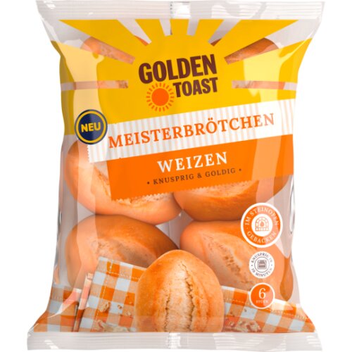 Golden Toast Meisterbrötchen Weizen 6ST 480g