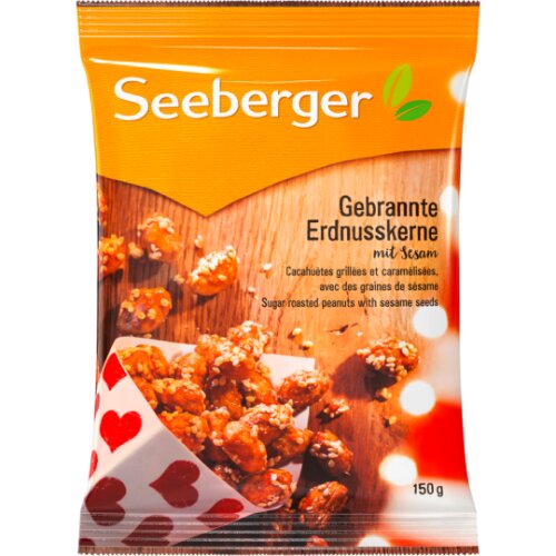 Seeberger Gebrannte Erdnusskerne mit Zuckerkruste und Sesam 150g