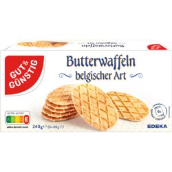 GUT&GÜNSTIG Belgische Butterwaffeln 6x40g