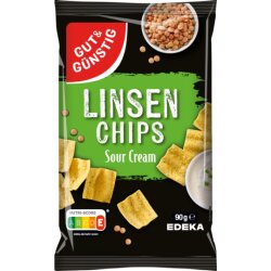 GUT&GÜNSTIG Linsenchips Sour Cream 90g