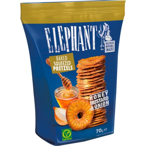 Elephant Pretzels Honig-Senf-Zwiebel 70g
