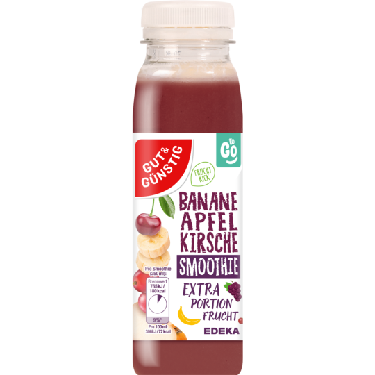 GUT&GÜNSTIG Banane Apfel Kirsche Smoothie 250ml DPG