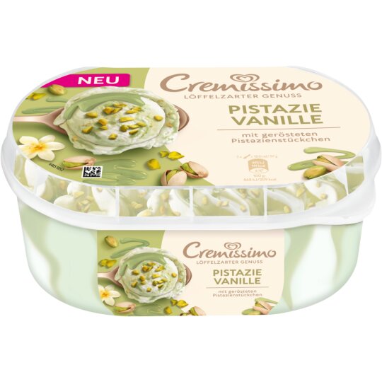 Langnese Cremissimo Pistazie Vanille Eis 825ml