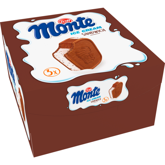 Zott Monte Milcheis Sandwich 3x120ml