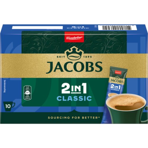 Jacobs Kaffee Instant 2in1 classic 10ST 129g