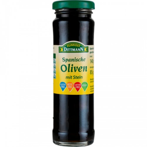Feinkost Dittmann Oliven geschwärzt mit Stein 140g