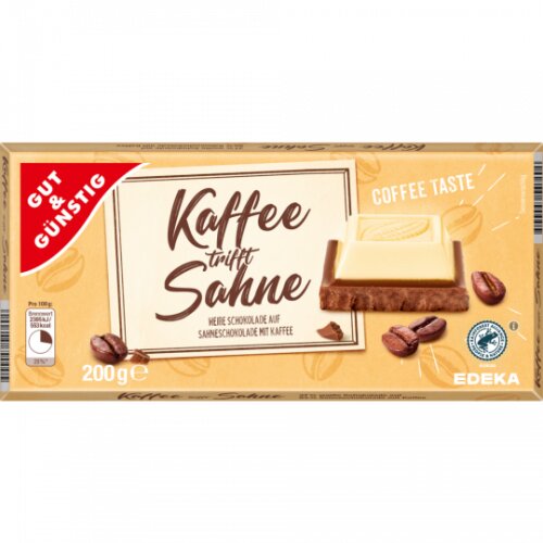 Gut & Günstig Schokolade Kaffee Sahne 200g