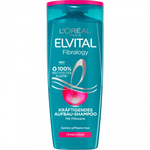 Elvital Shampoo Fibralogy Haarfülle und Aufbau für feines...