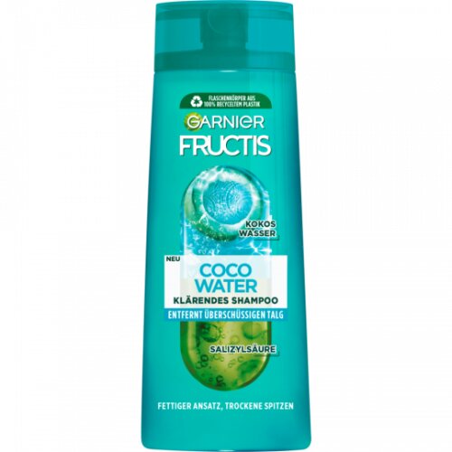 Garnier Fructis Shampoo Coco Water für fettigen Ansatz und trockene Spitzen 250ml