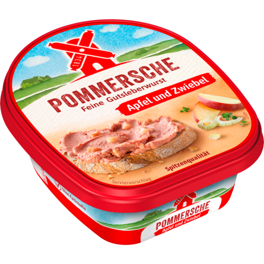 Pommersche Gutsleberwurst mit Apfel und Zwiebel 125g