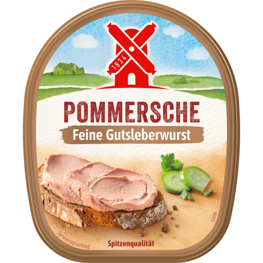 Pommersche Gutsleberwurst fein im Becher 125g