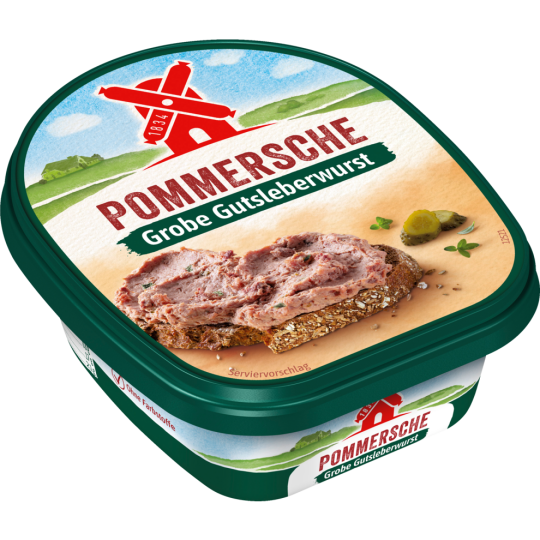 Pommersche Gutsleberwurst grob im Becher 125g