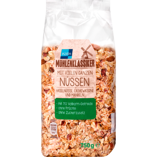 Mühlenklassiker Müsli mit Nüssen 750g