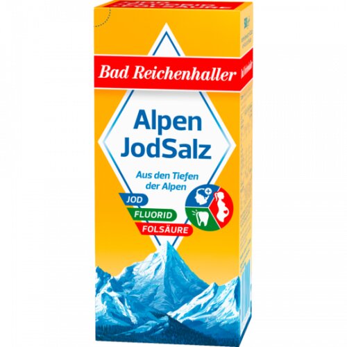 Bad Reichenhaller Jodsalz mit Fluorid & Folsäure 500g