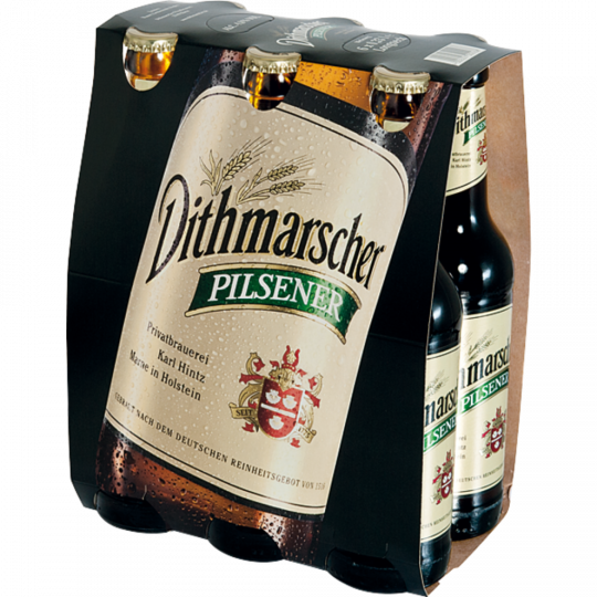 Dithmarscher Pilsener Longneck 6x0,33l Träger