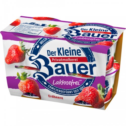 Bauer Joghurt Erdbeer laktosefrei 3,5% 4er 100g
