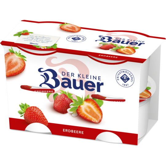 Bauer Fruchtjoghurt Erdbeere 4er 100g