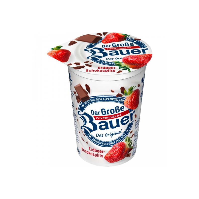 Bauer Joghurt Erdbeer Schokosplitter 250g - Lebensmittel-Versand.eu
