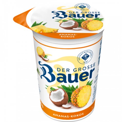Bauer Fruchtjoghurt Ananas-Kokos 3,5% 250g