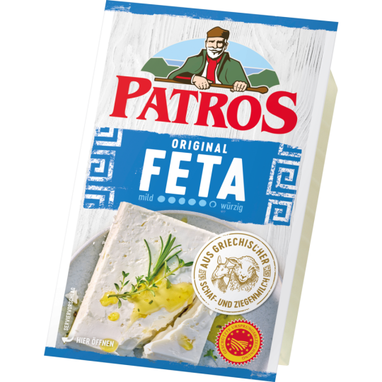 Patros Schafmilchfeta 45% Vollfettstufe (Feta) 150g