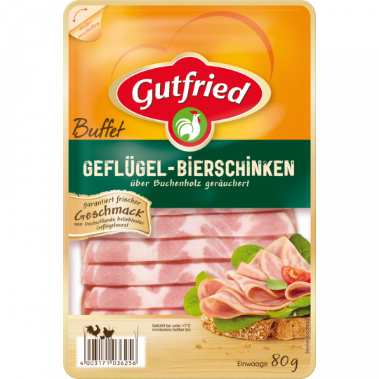 Gutfried Geflügel Bierschinken Buffet 80g