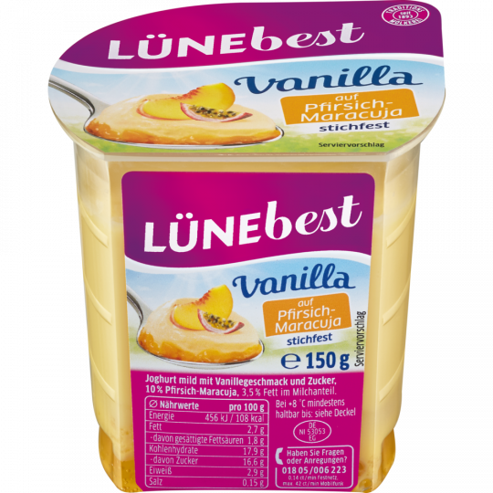 Lünebest Vanilla auf Pfirsich Maracuja 3,5% 150g