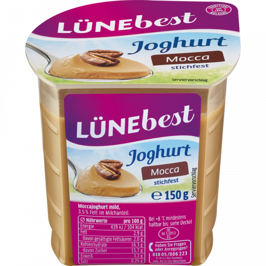 Lünebest Joghurt Mocca 3,5% 150g